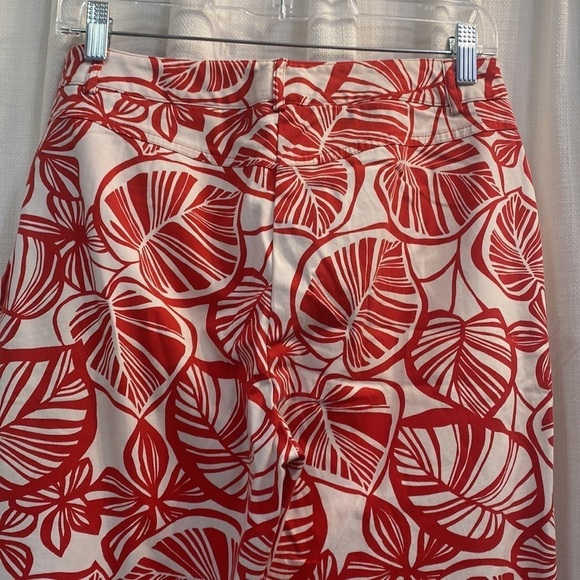 Women’s Talbot's Red and White Firecracker Cotton & Spandex Pants Size 6 - Picture 6 of 8
